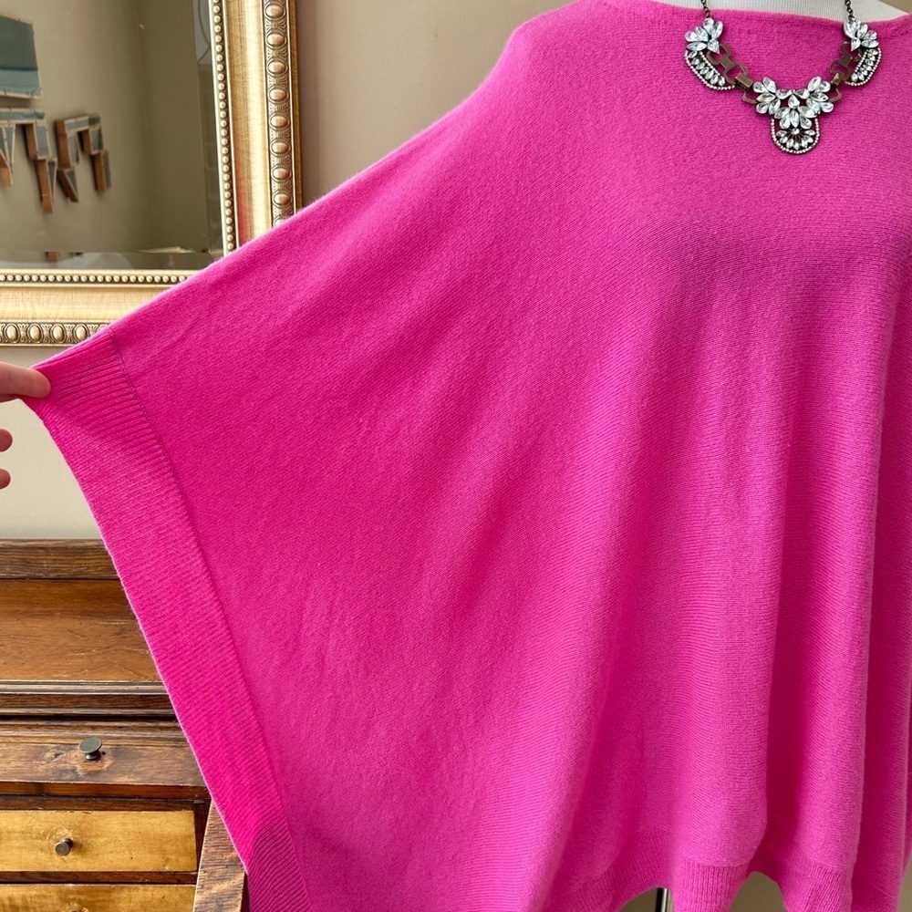 Ralph Lauren Pink Cashmere Poncho Cape Sweater Italian Yarn Size M / L - Picture 3 of 7